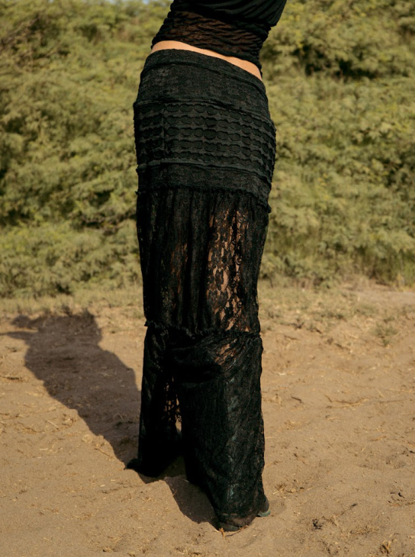 SUNLIT Skirt Negro