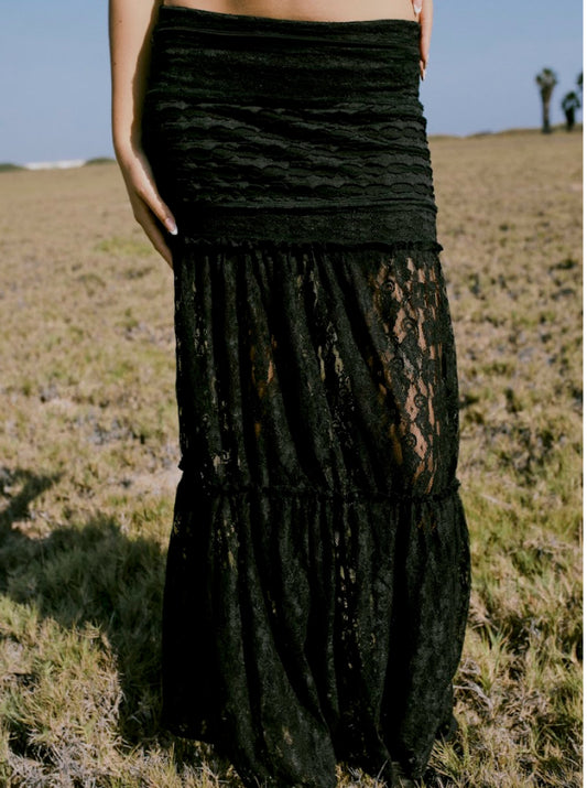 SUNLIT Skirt Negro