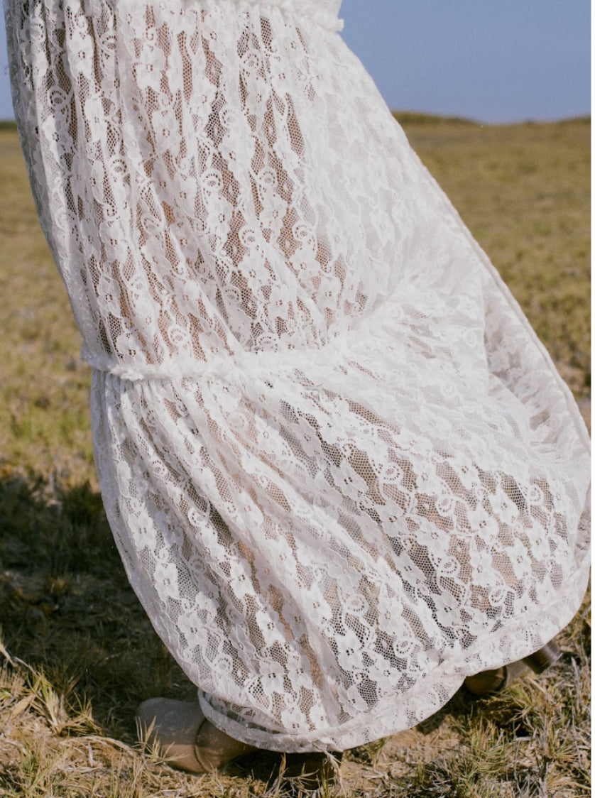SUNLIT Skirt Blanco
